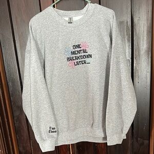 Gildan Gray Crewneck Sweater with Graphic Design